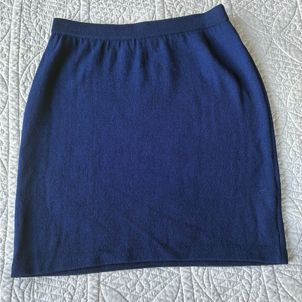 St. John Collection Cobalt Blue Pencil Skirt